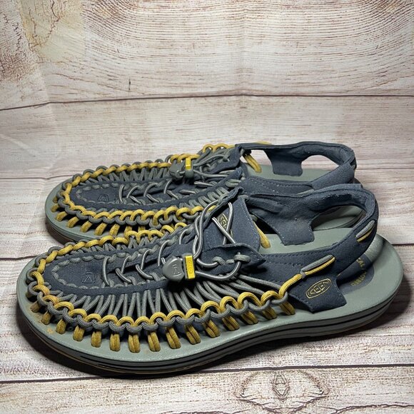 Keen Uneek Bungee Cord Sandals Mens Size 11 Gray Water Shoes Slingback - Picture 4 of 7